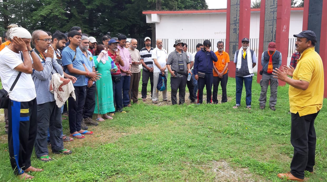 Kailash pilgrims pay tribute to those killed in the Malpa accident