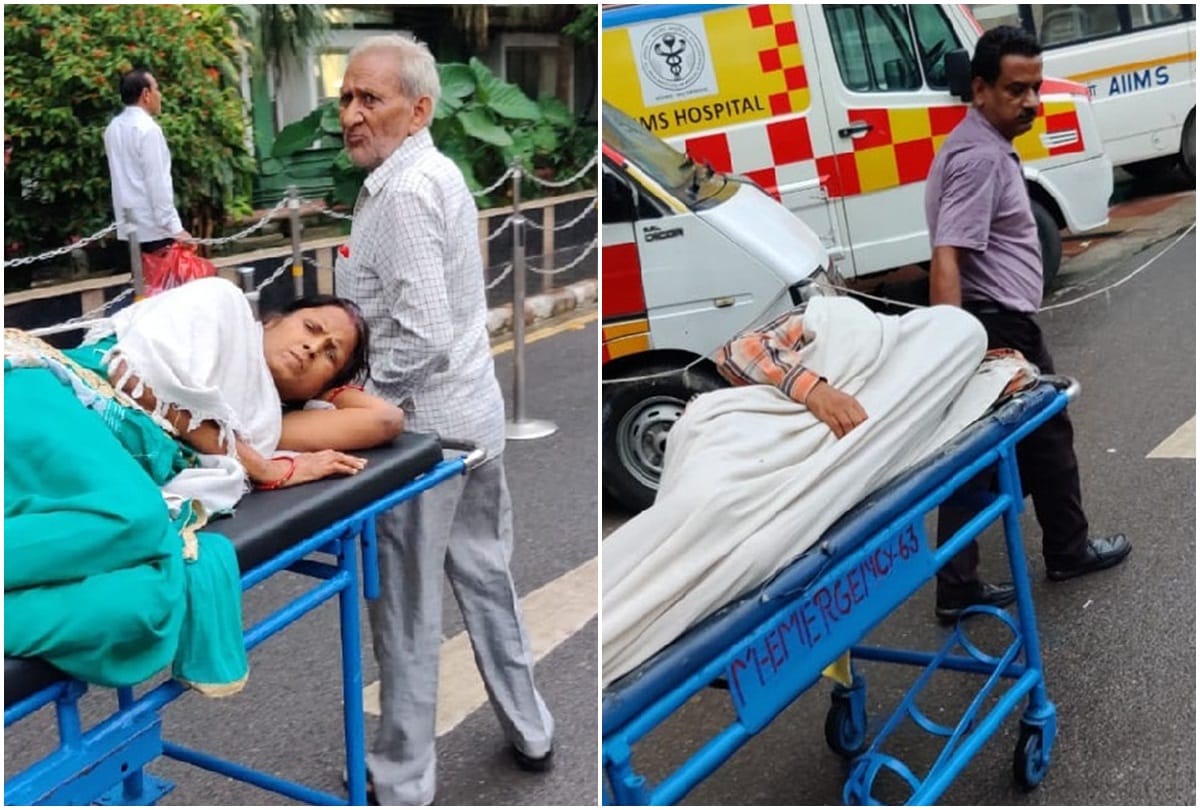 aiims fire smoke makes difficulty for patients to take breathe for three hours