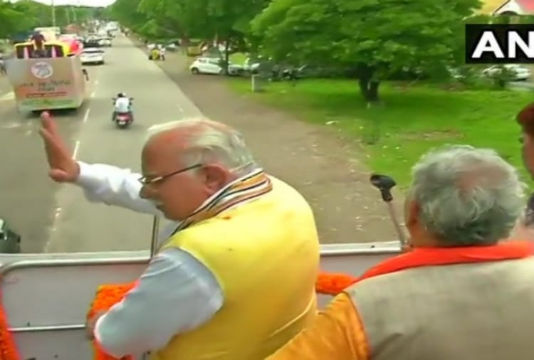 Chief Minister of Haryana, Manohar Lal begins 'Jan Aashirwad Yatra' in Panchkula