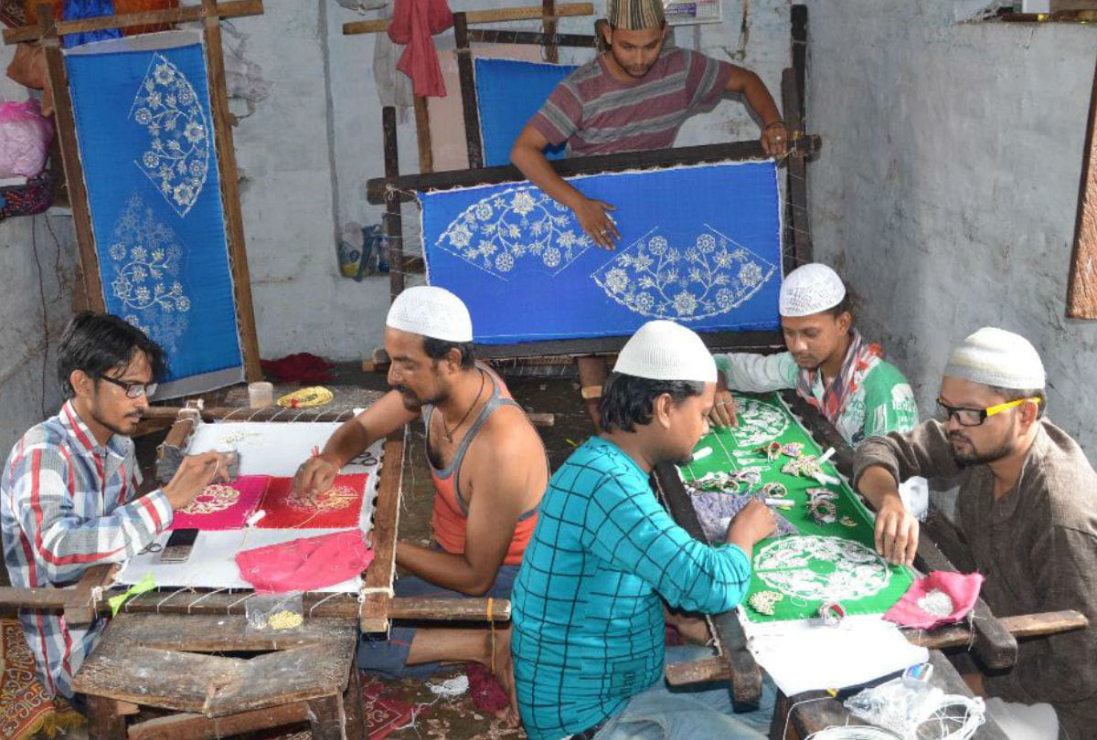 mulsim preparing poshak for krishna Janmashtami 2019 in Mathura