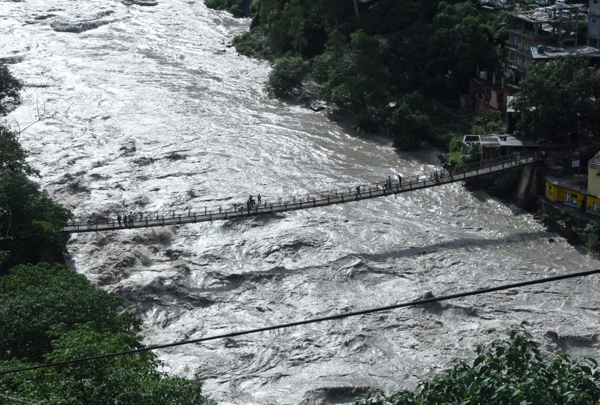 Woman with daughter swept away in flooded nala in Theog Shimla Himachal pradesh