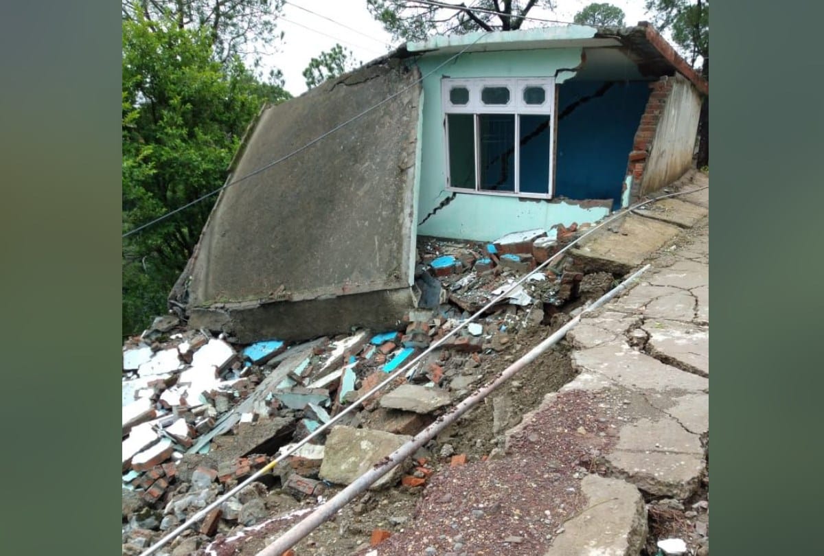 heavy rain himachal damage to seven houses in sirmour himachal pradesh