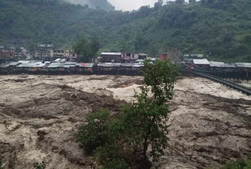 Cloud Burst and Flood Disaster in uttarakhand Rivers overflow danger for Public 
