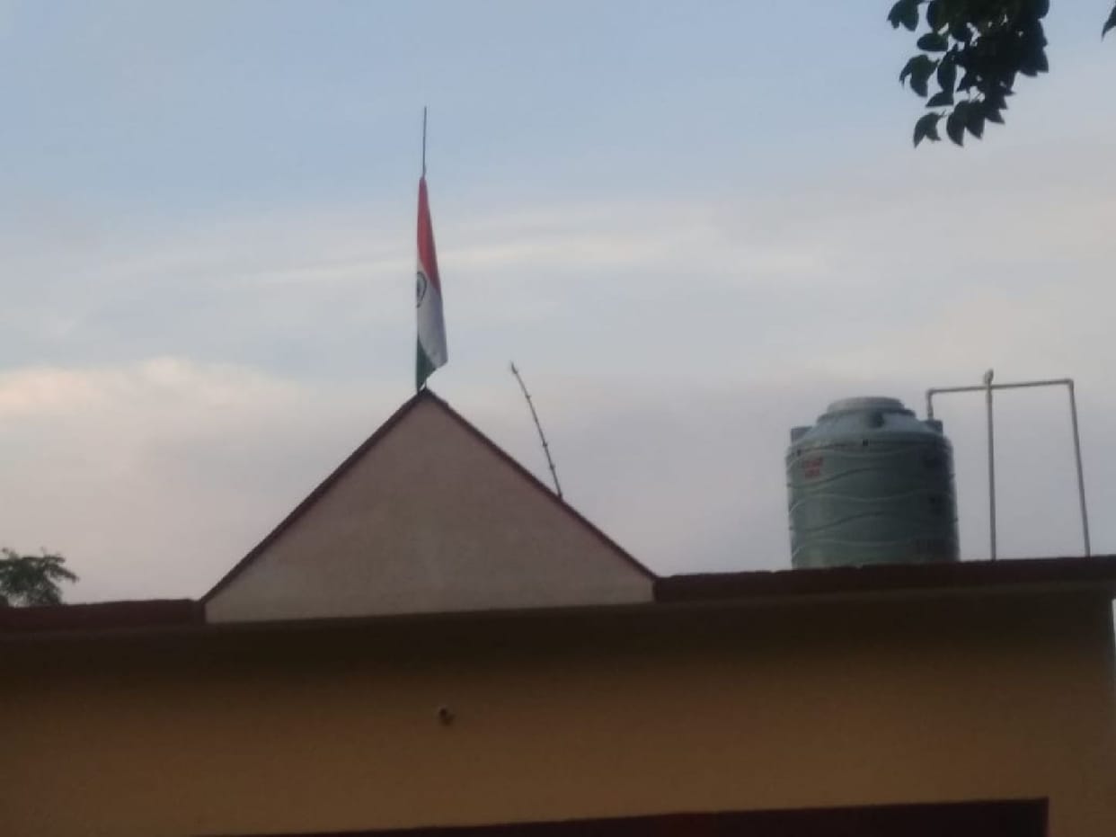 The tricolor still unfurls on the Panchayat building