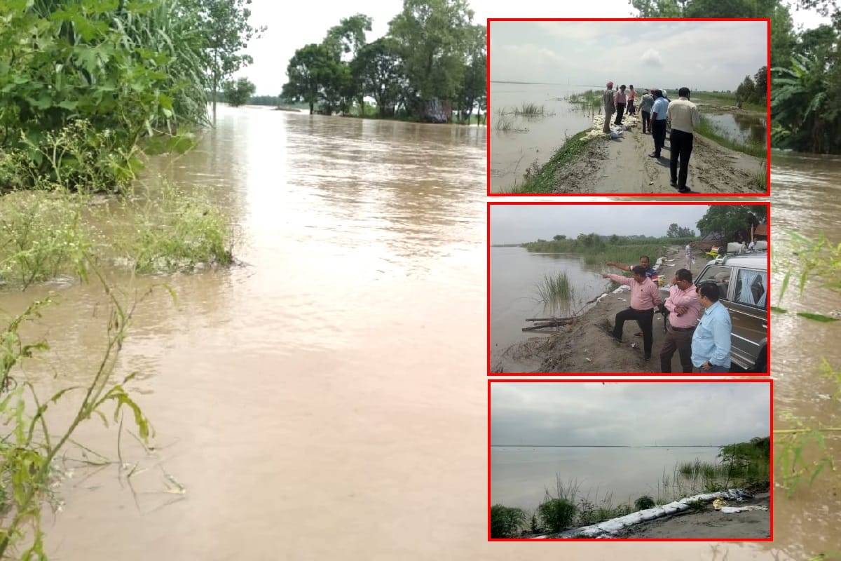 ganga river reached above danger mark in western UP, flood in Onshore areas in Meerut