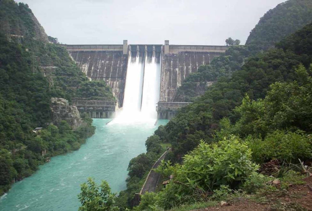 Water released from Bhakra Dam cusec water in gobind sagar lake