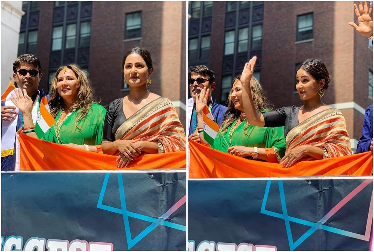 Hina Khan hoisted the tricolour to mark the Indian Independence Day at the annual parade in New York