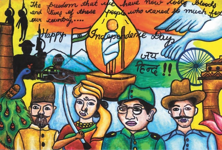 amar ujala chandigarh painting competition on independence day theme