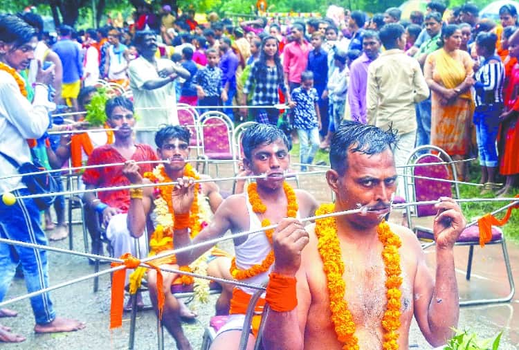 cheek piercing on madrasi festival, superstition, festival traditions