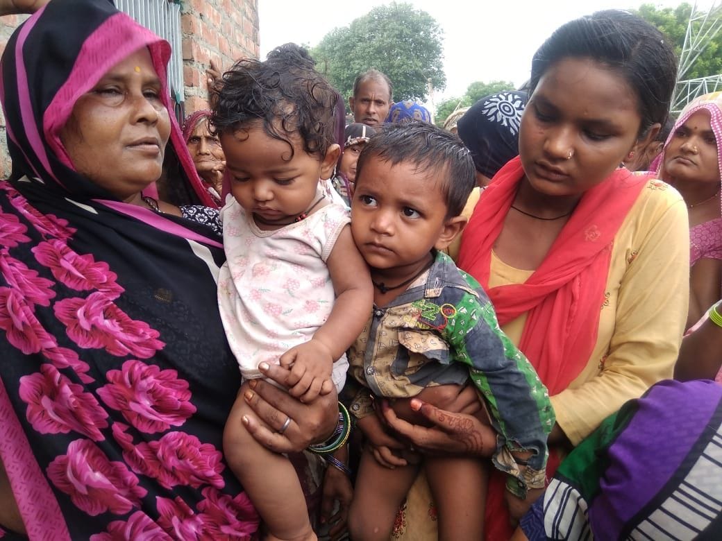 Six months innocent was soaked with mother's blood