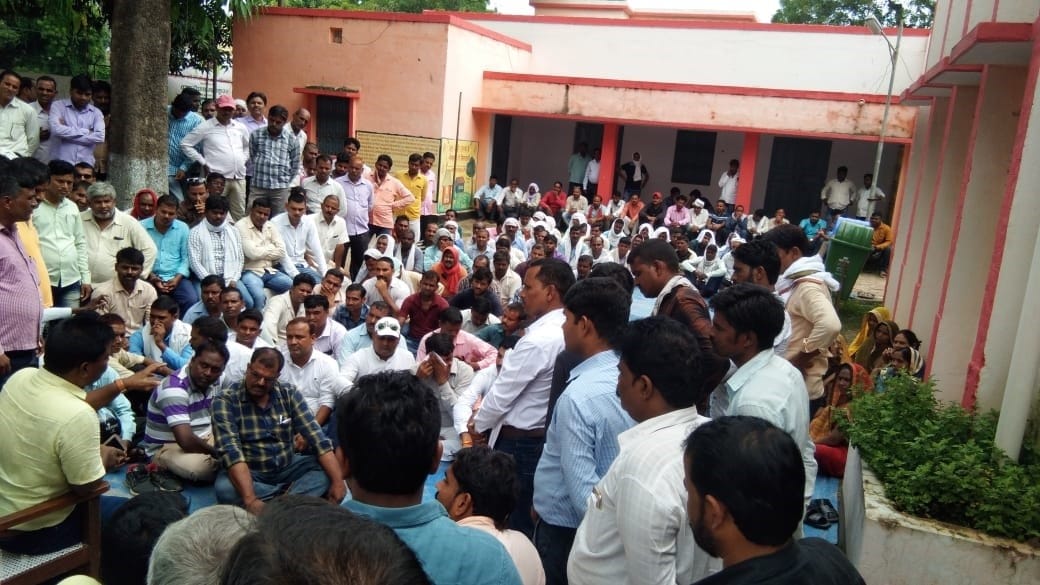 Sanitary workers protest against beating
