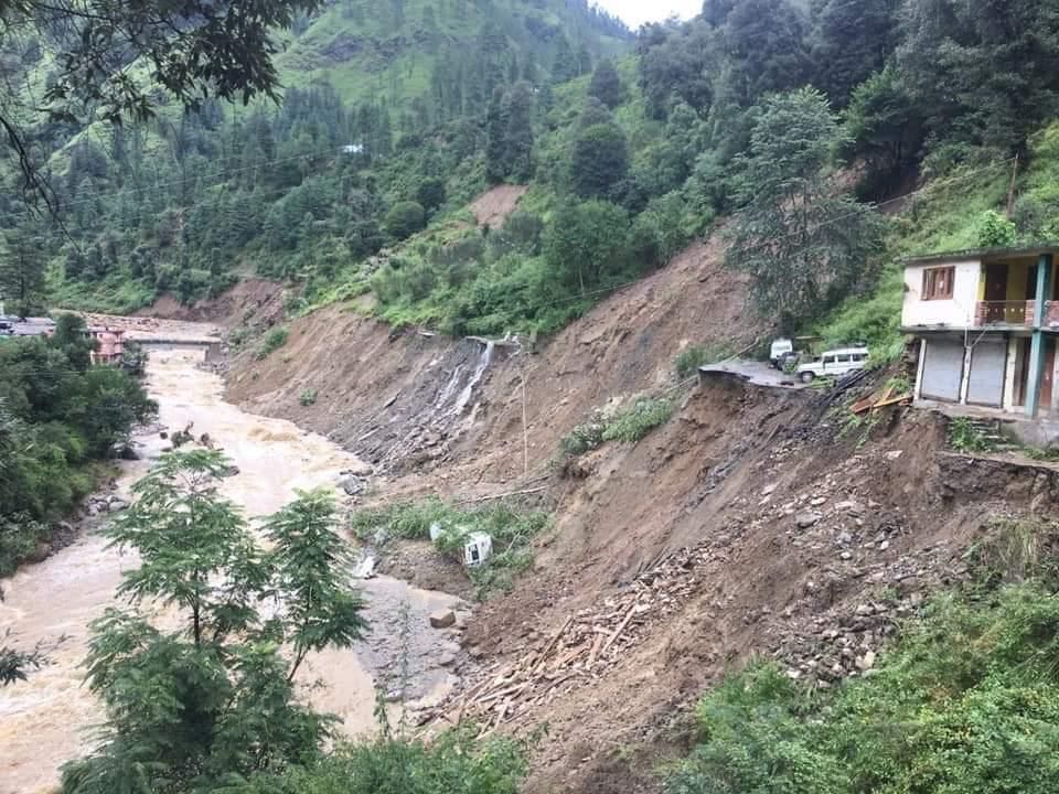 Crisis on livelihood due to destruction of roads in disaster