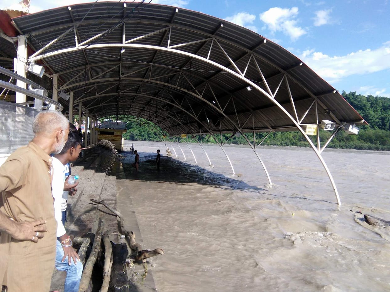 Water police post in flood