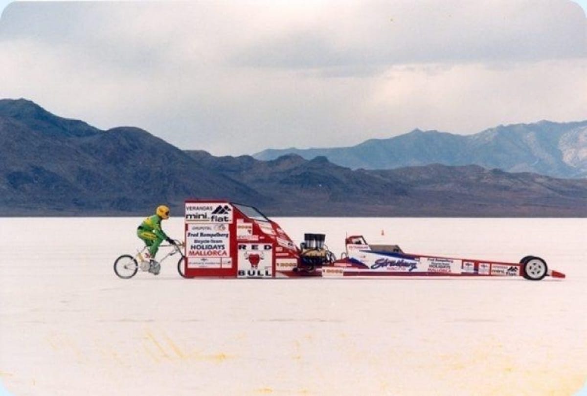 British cyclist Neil Campbell sets a world record by cycling at speed of 280 km per hour