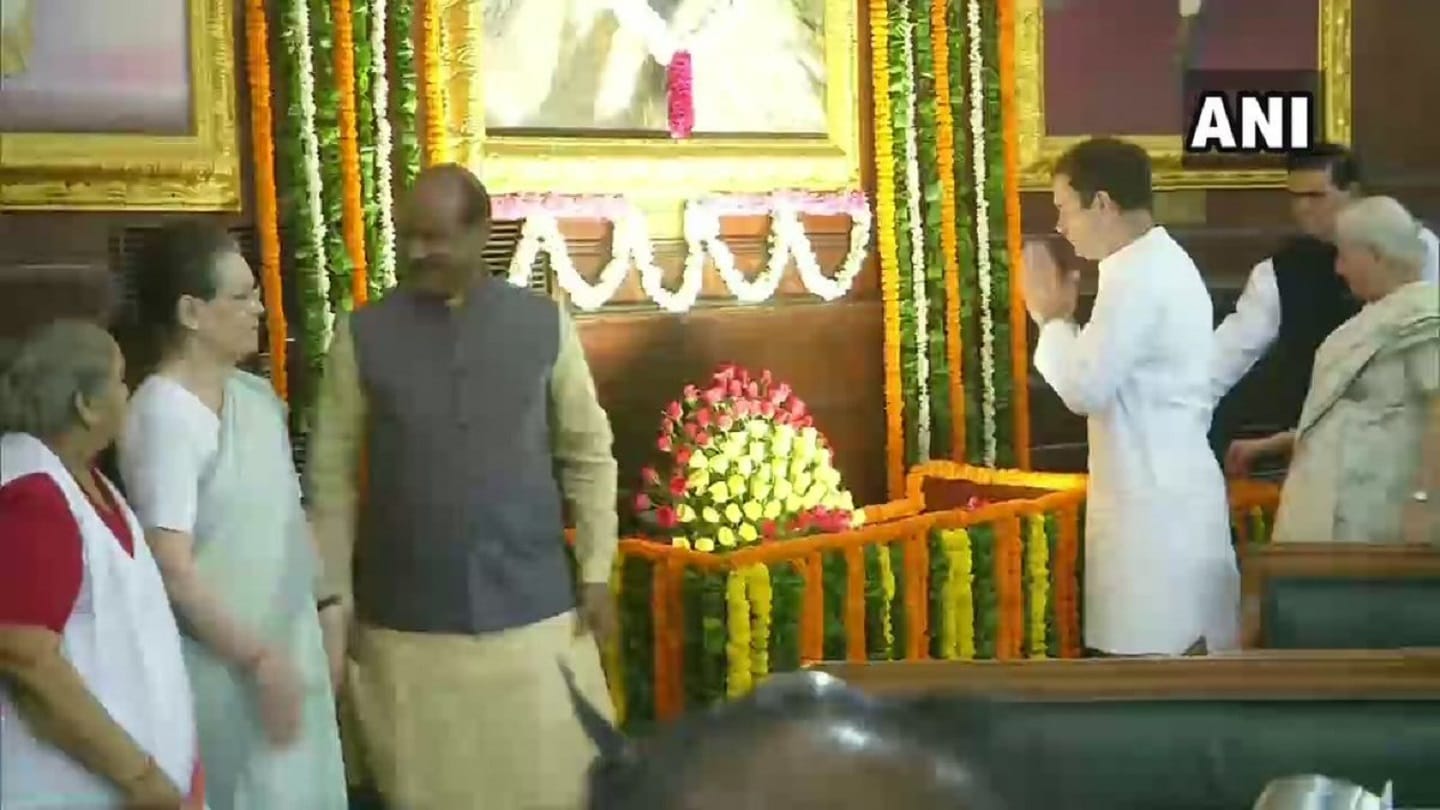 Tribute paid to Rajiv Gandhi in Lok Sabha on his 75th birth anniversary