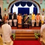शपथ समारोह में शामिल नेता