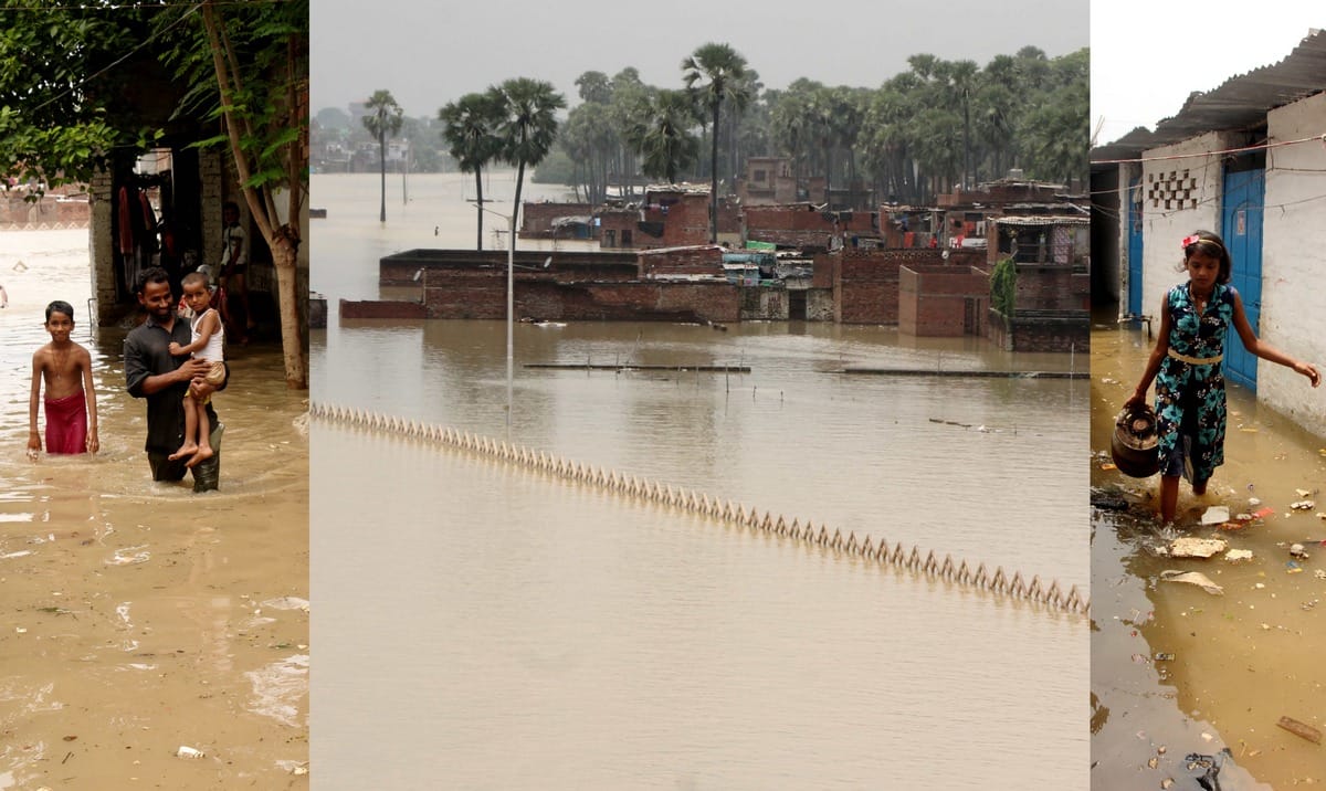 fear of flood people leave Escape home after water enter in his area of varuna river varanasi
