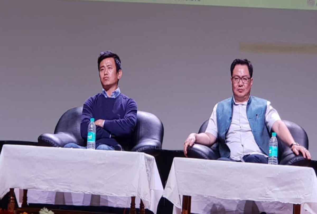 sports minister Kiren Rijiju and former footballer Bhaichung Bhutia Flag-off 'OP-Blue Freedom'