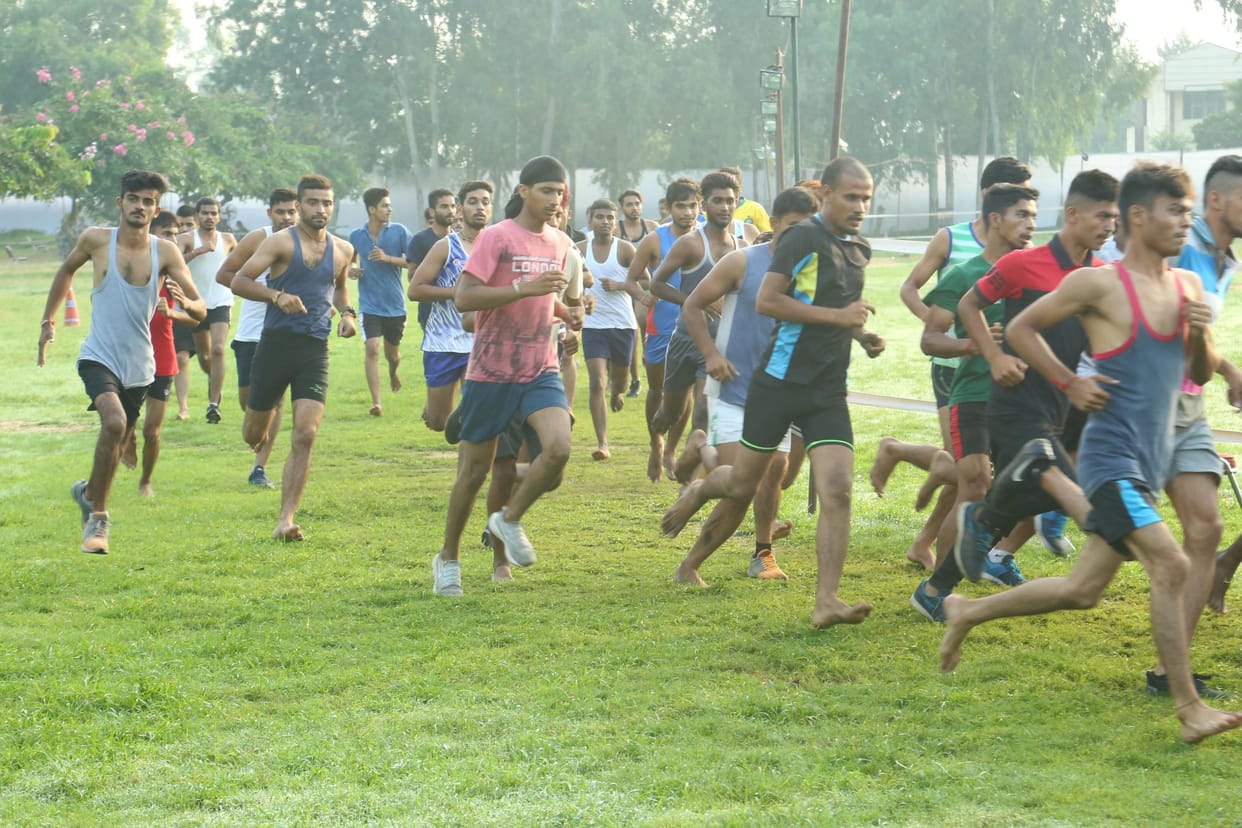 running, sainik test