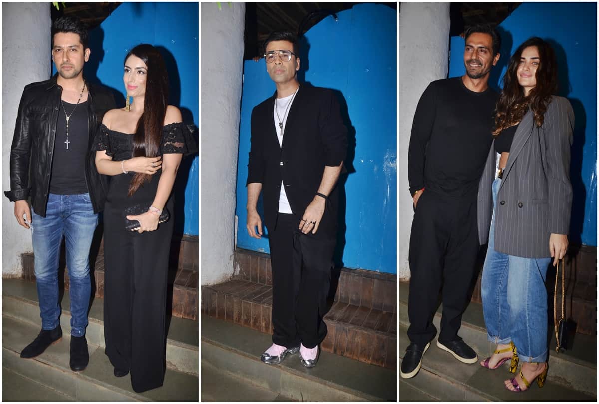 bollywood celebs riteish karan rampal gabriella Arjun allu arjun sonakshi at Nikkhil Advani party