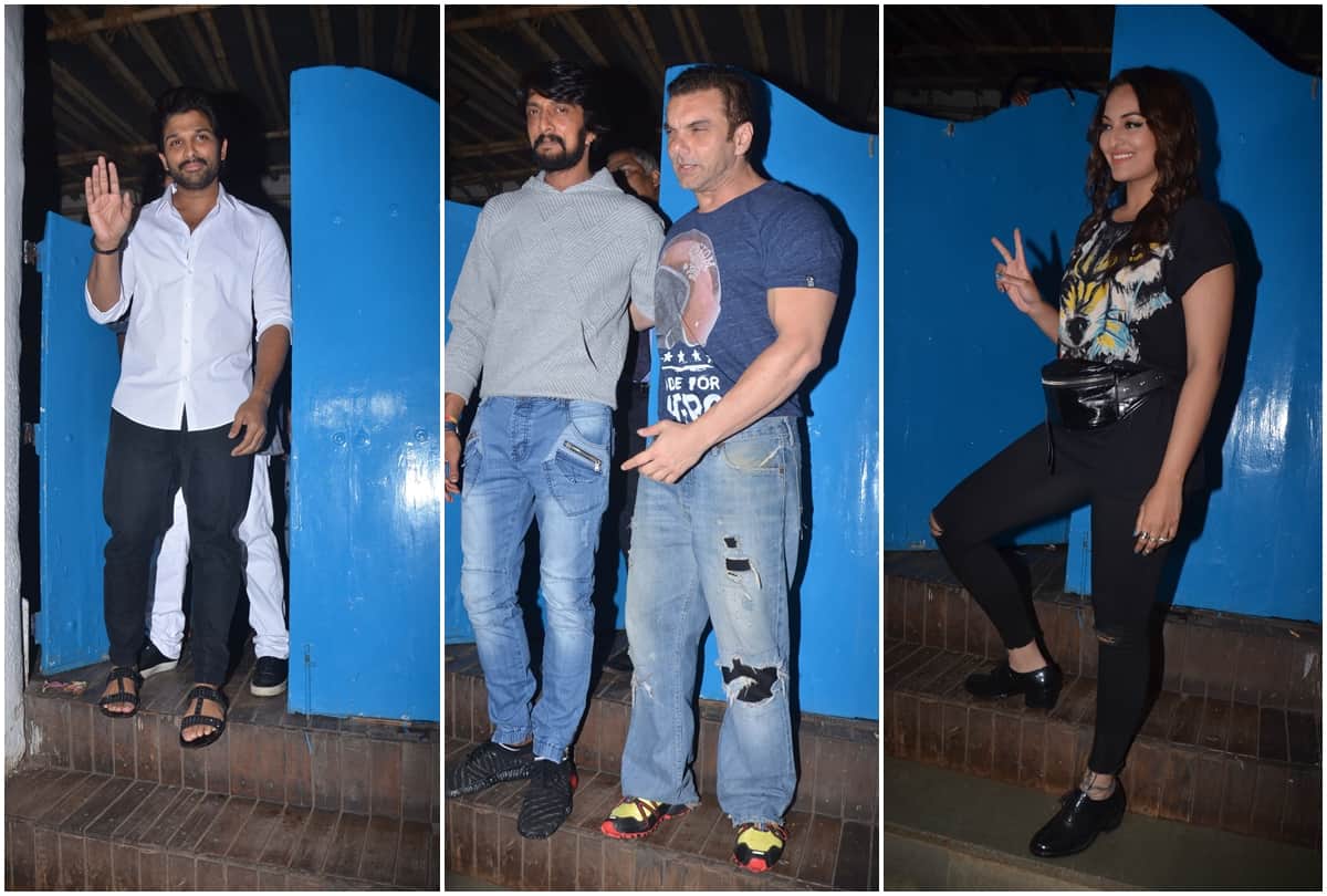 bollywood celebs riteish karan rampal gabriella Arjun allu arjun sonakshi at Nikkhil Advani party