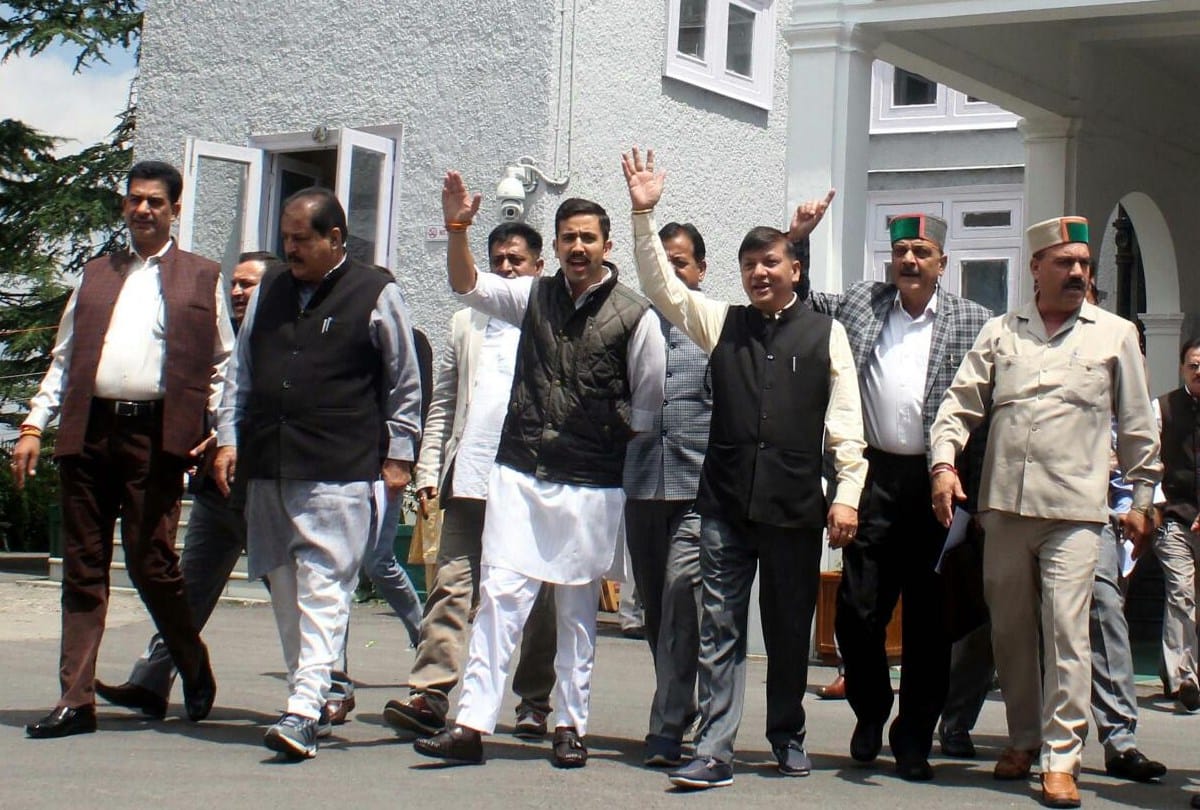 walkout by himachal congress mla over arrest of p chidambaram