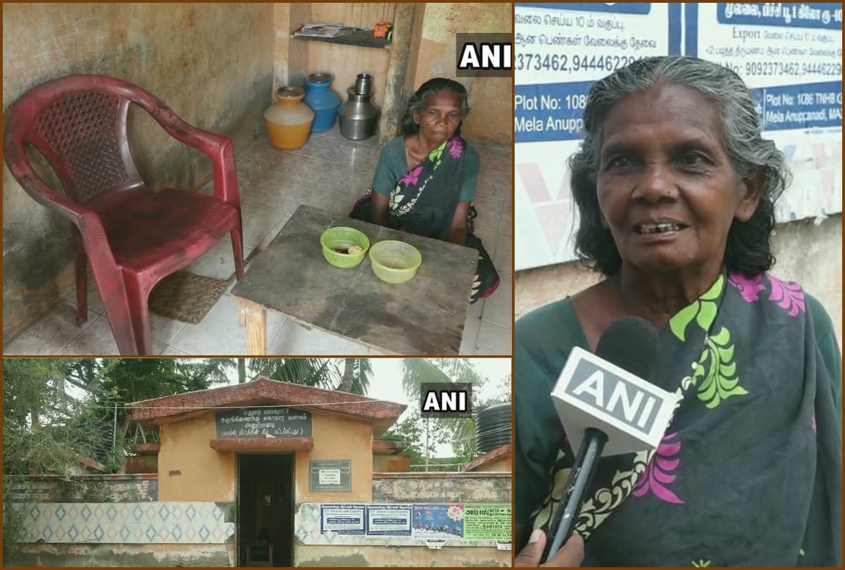 65 year old Karuppayi has been living in a public toilet for past 19 years after not getting pension