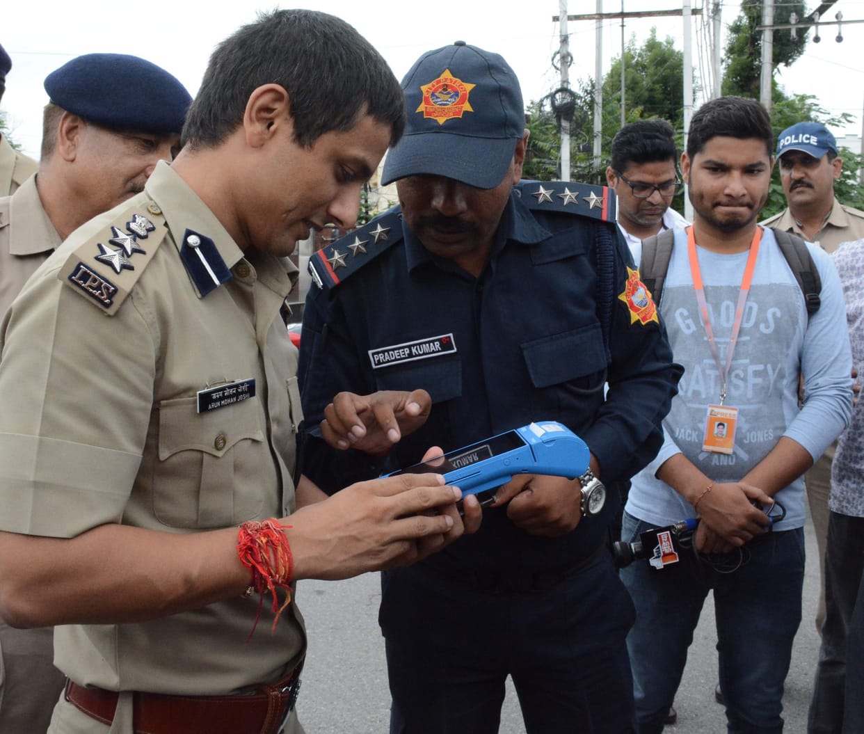 First e-challan on bike riding without number plate