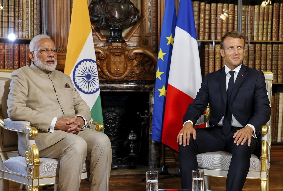 G7 Summit: PM Narendra modi with emmanuel macron edouard philippe release joint Statement in France