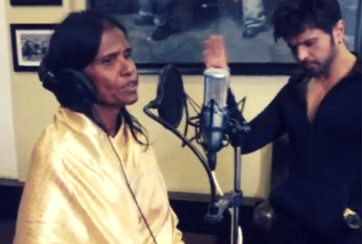 ranu mondal and himesh reshammiya behind the scene video viral