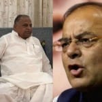 मुलायम सिंह यादव व अरुण जेटली।