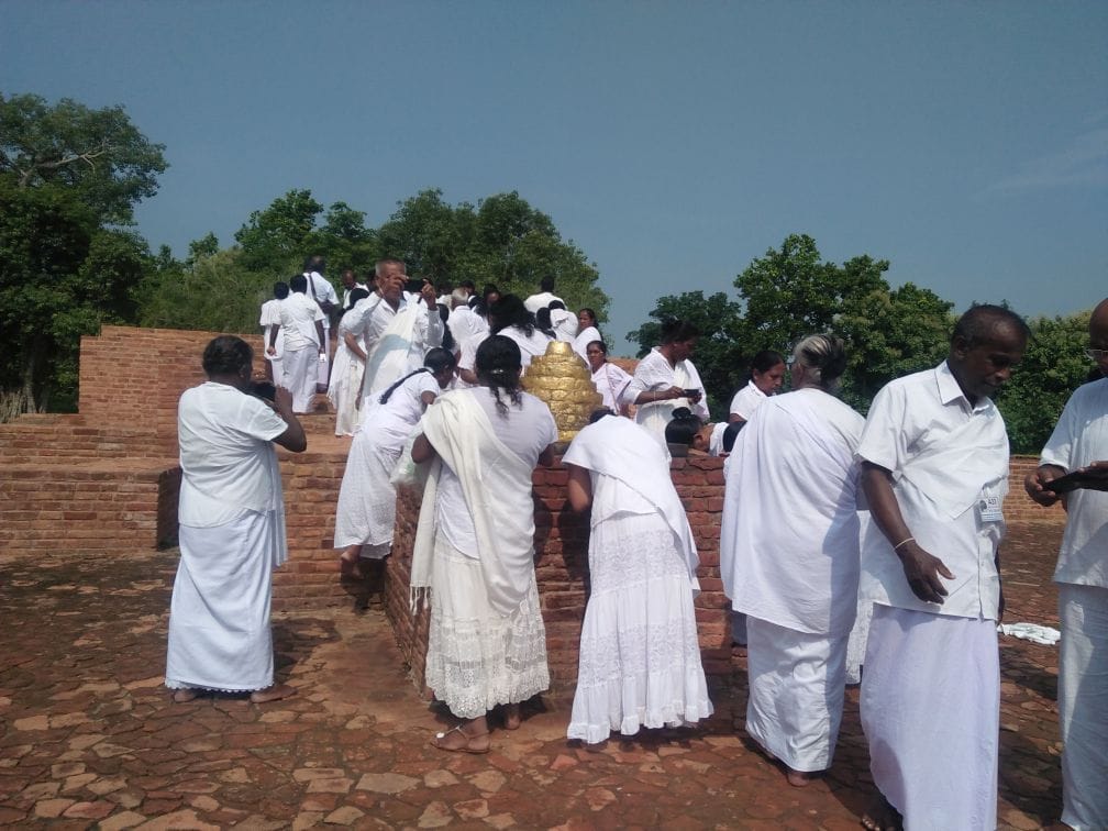 Followers from Sri Lanka gathered in Taposthali