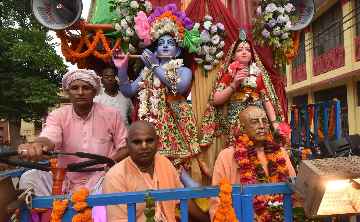 Hare Krishna Hare Krishna echoed everywhere