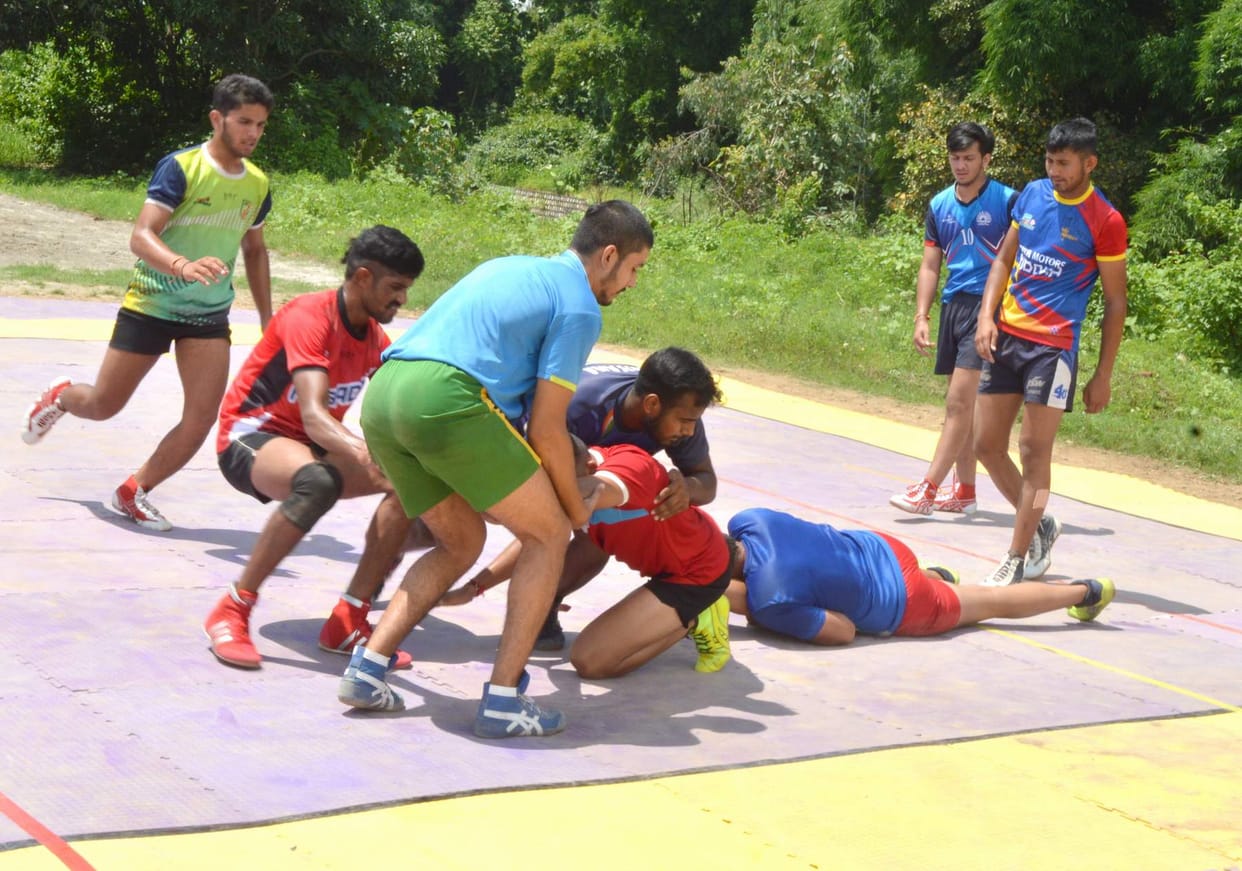 Players show strength in Kabaddi trial