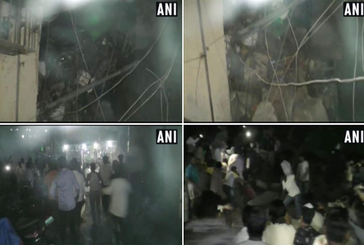 four storey building collapsed in Shanti Nagar area of Bhiwandi four people rescued In Maharashtra