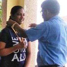 Priya winner of Auraiya in Badminton Under 19 competition