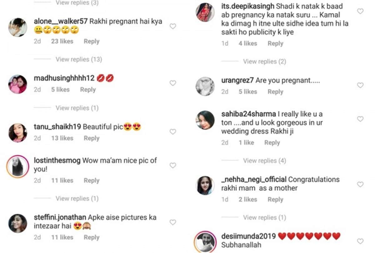 Rakhi Sawant instagram post is making her fans wonder if she is pregnant with her first child