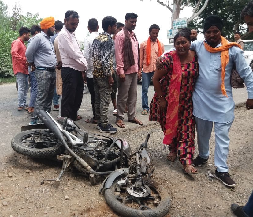 Uncontrolled tanker crushed father and son riding bike