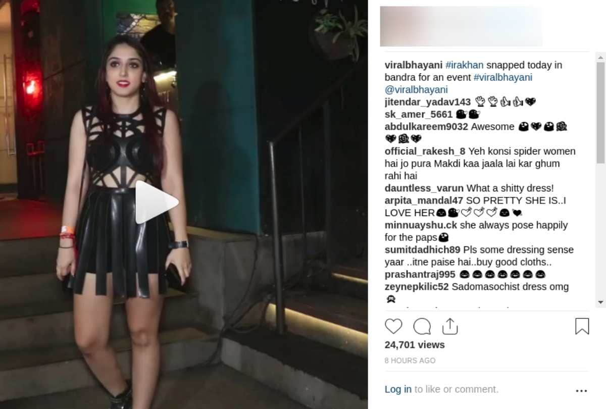 aamir khan daughter ira khan gets trolled for black short dress