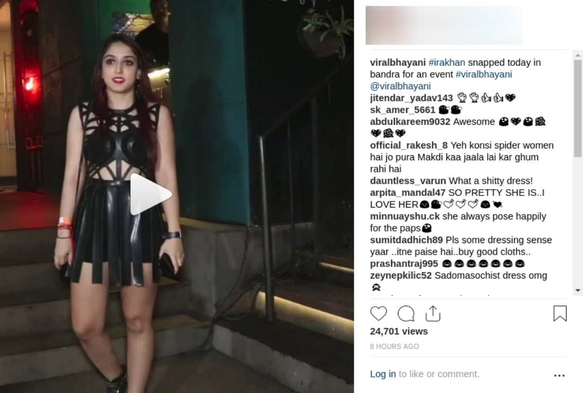 aamir khan dughter ira khan troll for her black dress look at an event