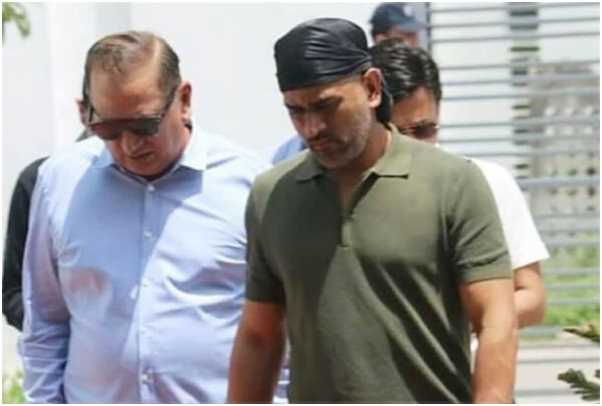 MS Dhoni spotted in new look at Jaipur Airport Picture goes viral