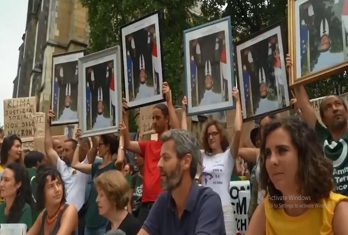 Protest against the G7 summit in France