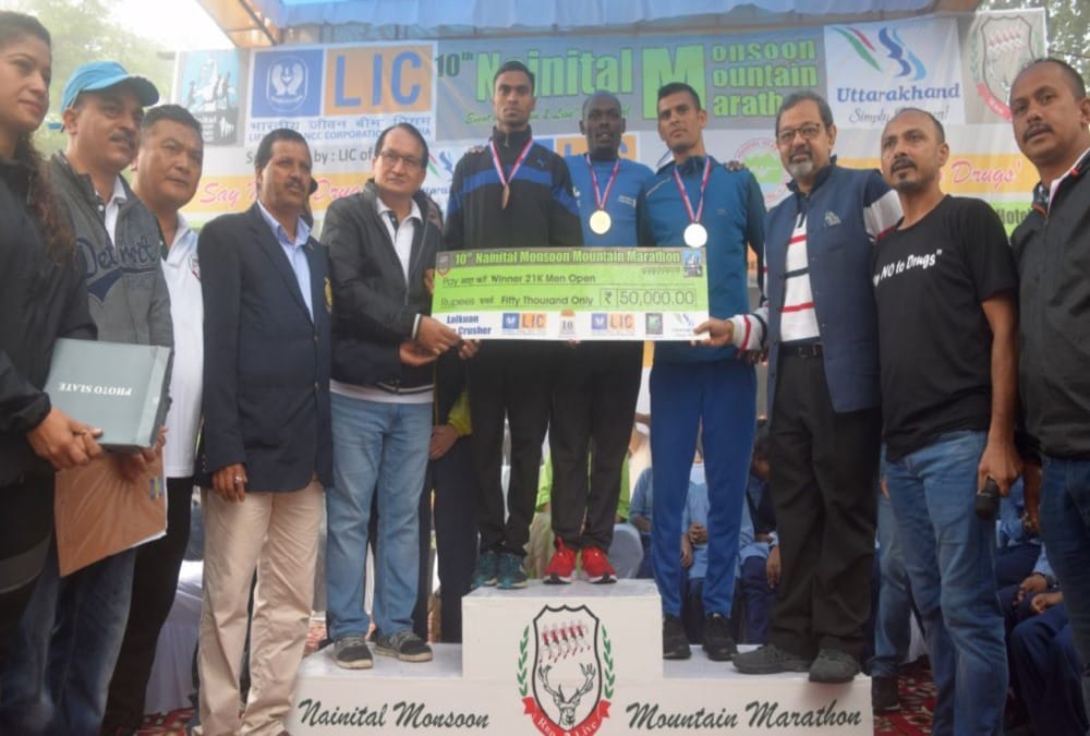 kenya Runner wins nainital 10th monsoon mountain marathon