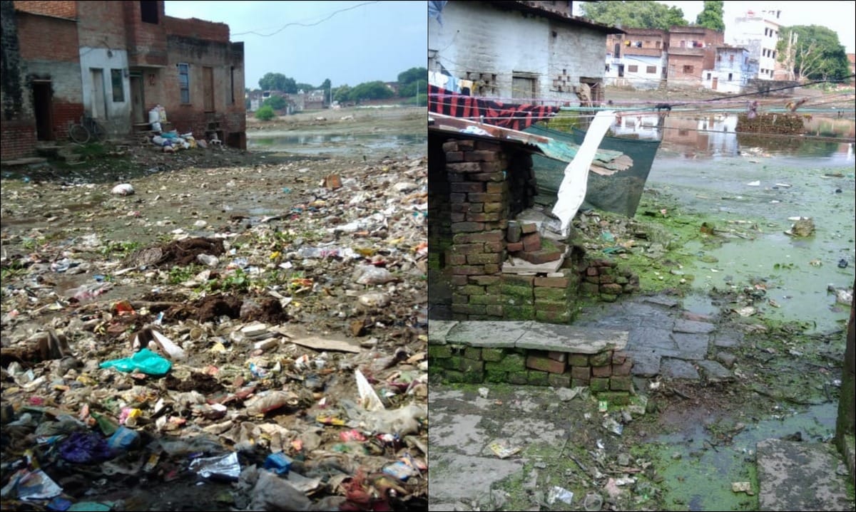 ganga water level decrasing medicine spraying did not happen even after order of CM yogi varanasi