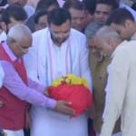 Arun Jaitley bones flown in ganga at haridwar