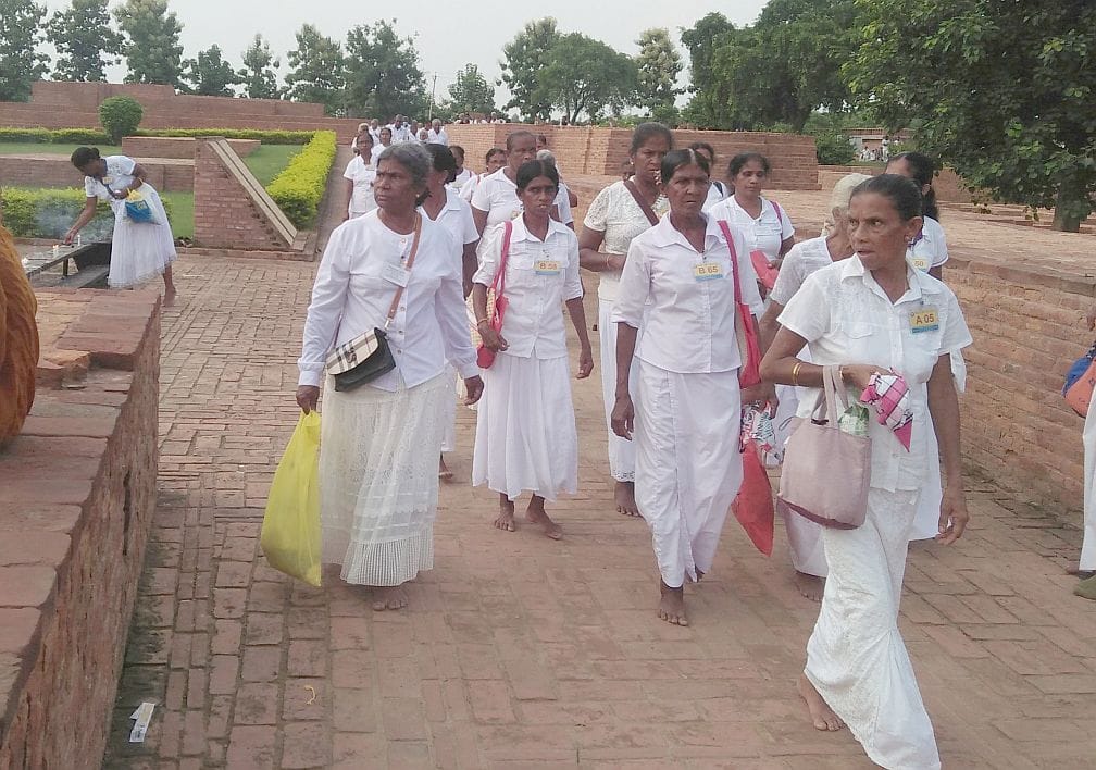 People of different countries worship in Buddhist taposthali