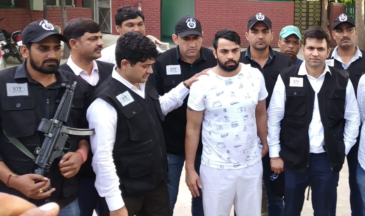 STF arrested gangster kaushal at airport