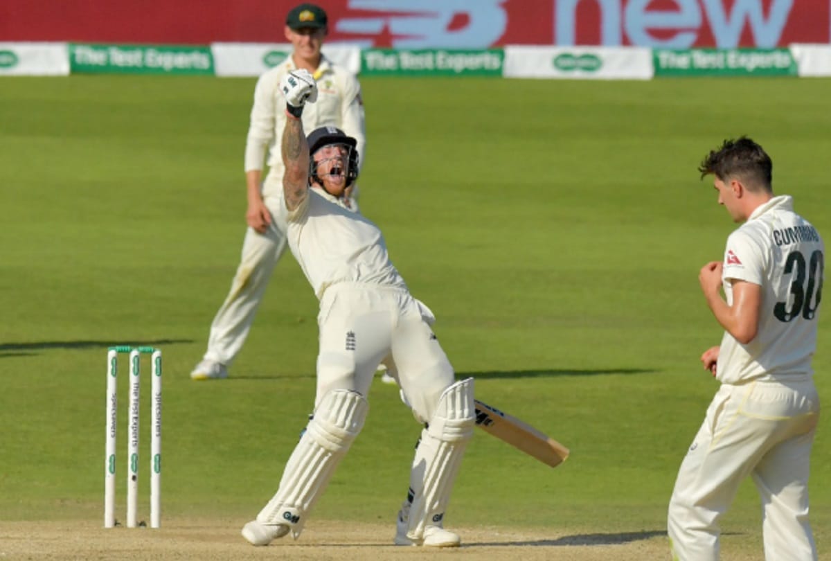 England Barmy army shows shoes to ben stokes and sing song during 3rd ashes test