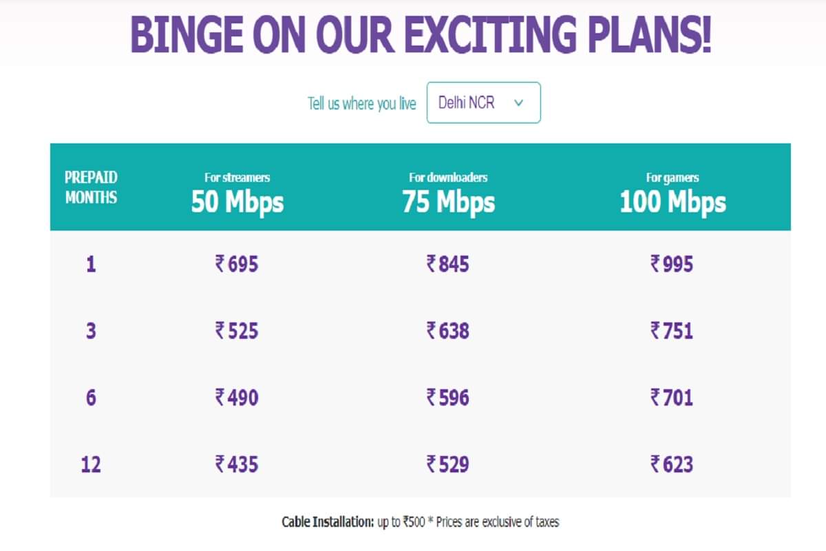 Excitel Offers 100 Mbps Broadband Plans Less than Rs 500 Per Month Could be the Most Attractive Ones