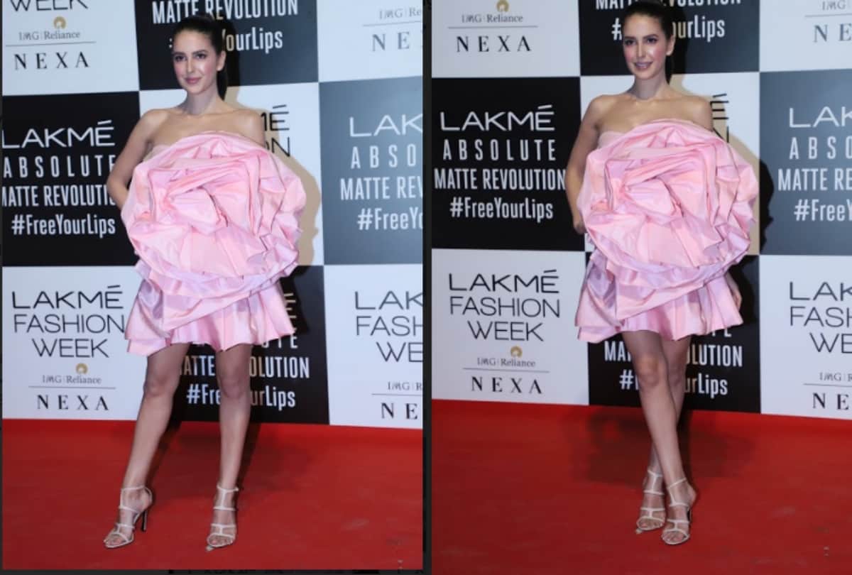 Lakme Fashion Week: Isabelle Kaif stuns in pink rose dress